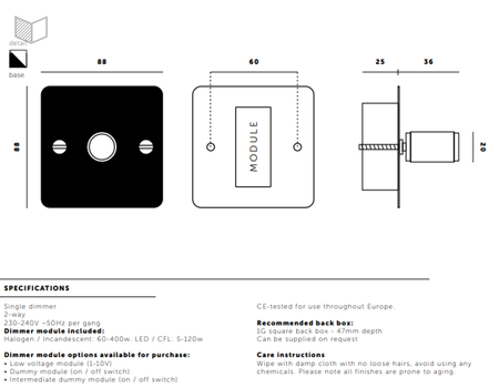 Ściemniacz Buster+Punch 1G srebrny/złoty