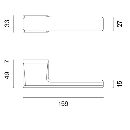 Klamka Aprile Brisa RTH Slim 7mm - złoty 
