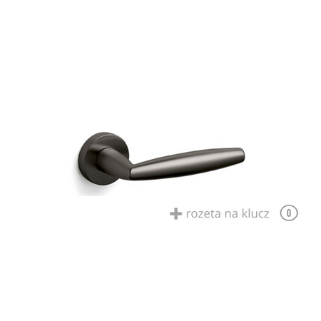 Klamka Olivari Aurelia antracyt satyna + rozeta na klucz