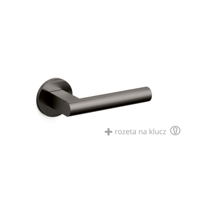 Klamka Olivari Euclide antracyt satyna + rozeta na klucz