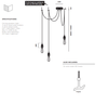 Lampa wisząca Buster + Punch Hooked 3.0 Mix szara/srebrna