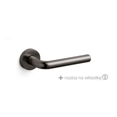 Klamka Olivari Raffaella antracyt satyna + rozeta na wkładkę