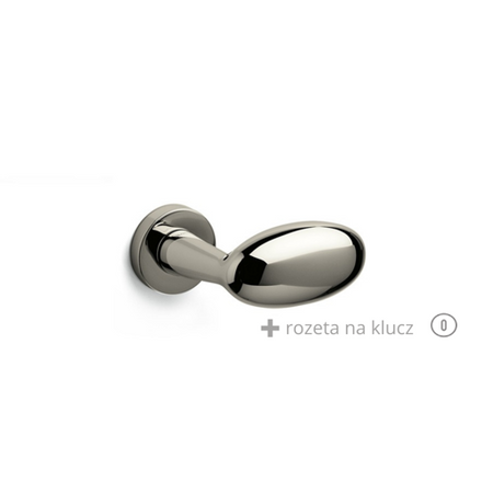 Klamka Olivari Blindo nikiel + rozeta na klucz