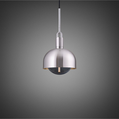 Lampa wisząca Buster+Punch Forked Pendant Shade Globe Smoked Medium srebrny/przydymiony