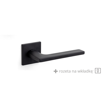 Klamka Olivari Lotus Q czarny + rozeta na wkładkę 