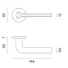 Klamka Oleandro Slim 7 mm - chrom polerowany
