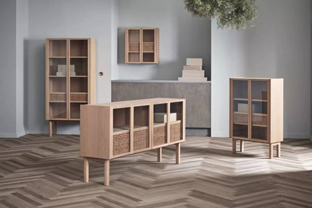 Komoda Bolia Cana Highboard - Low - dąb bielony