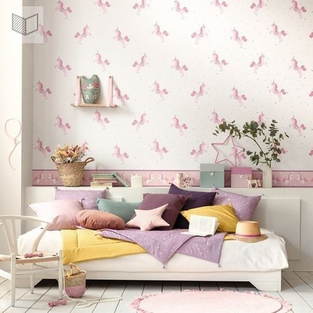 Tapeta Caselio Girl Power - Princess Unicorns GPR100796710