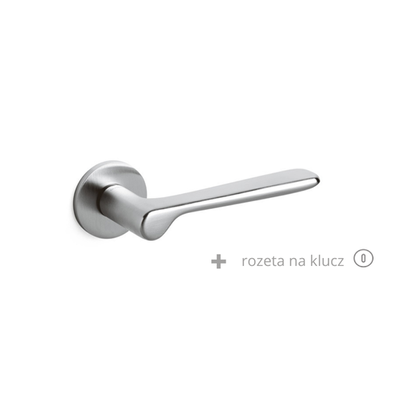 Klamka Olivari Plume chrom satyna + rozeta na klucz