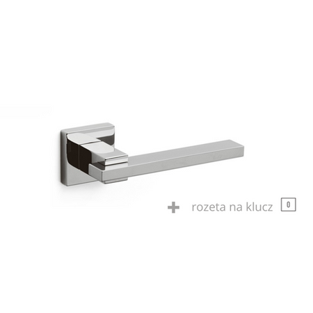 Klamka Olivari Minerva Q chrom + rozeta na klucz