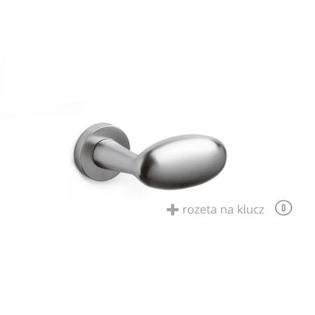 Klamka Olivari Blindo chrom satyna + rozeta na klucz