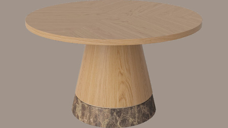 Stolik kawowy Bolia Piro Coffee Table Ø60cm dąb fornir / marmur