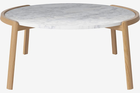 Stolik kawowy Bolia Mix Coffee table Ø94cm - biały marmur