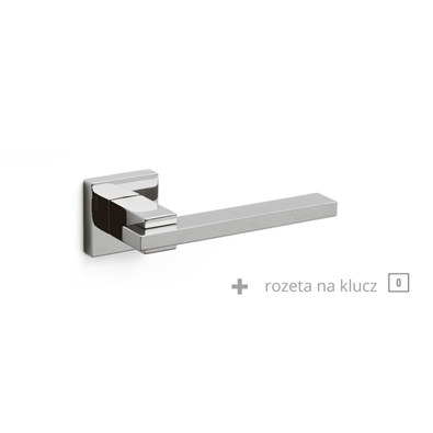 Klamka Olivari Minerva Q chrom + rozeta na klucz