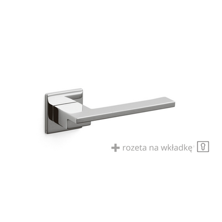 Klamka Olivari Living Q chrom + rozeta na wkładkę 