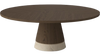 Stolik kawowy Bolia Piro Coffee Table Ø90cm ciemny dąb fornir / trawertyn