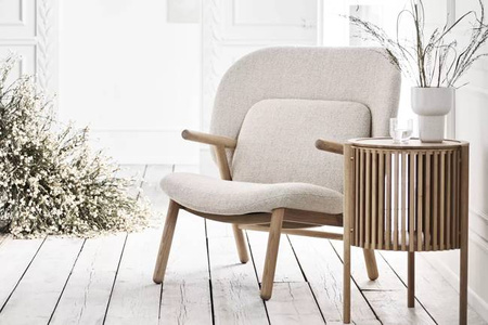 Stolik Bolia Story Side table Ø44cm - dąb bielony
