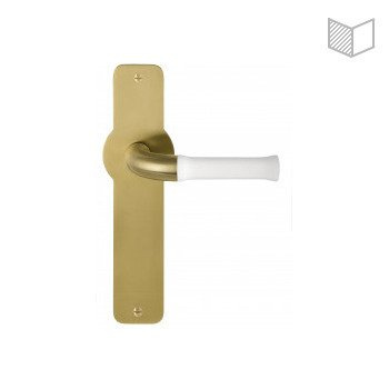 Klamka Formani Nour EV100P210 złoty satyna PVD/biały