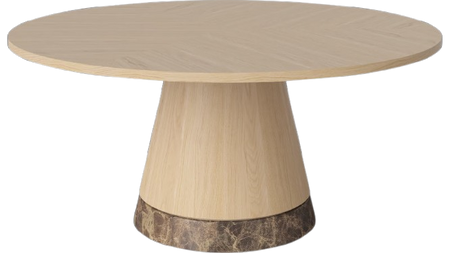 Stolik kawowy Bolia Piro Coffee Table Ø90cm dąb bielony fornir / marmur