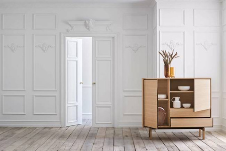 Komoda Bolia Floow sideboard small - biały/dąb
