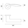 Klamka Aprile Robinia Slim 7mm - złoty mat
