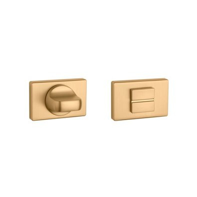 Rozeta Aprile prostokątna Slim 7mm do WC złoty mat