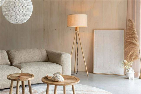 Lampa podłogowa FAN Zuiver bambusowa