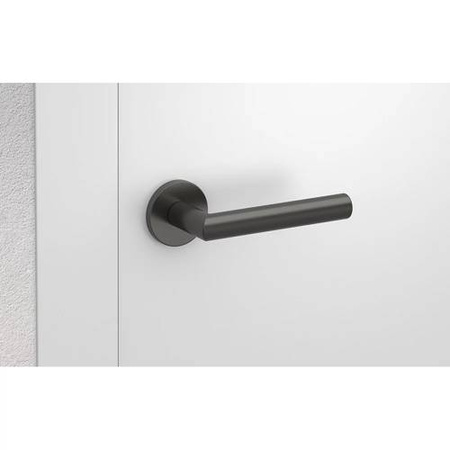 Klamka Corona Elle Slim R - Na szyldzie okrągłym, gunmetal