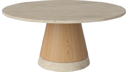 Stolik kawowy Bolia Piro Coffee Table Ø90cm dąb / trawertyn