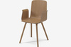 Krzesło Bolia Palm veneer dining chair with armrest - dąb olejowany
