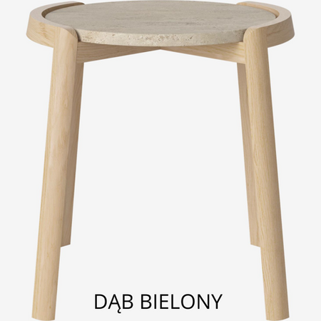 Stolik kawowy Bolia Mix Coffee table Ø46cm - beżowy travertine