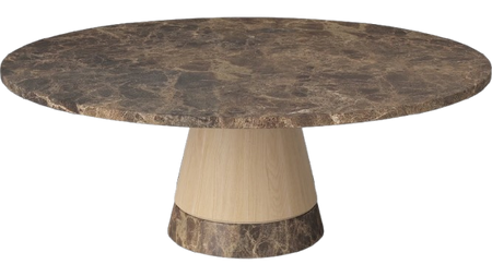 Stolik kawowy Bolia Piro Coffee Table Ø90cm dąb bielony / marmur