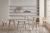 Krzesło Bolia Beaver dining chair - biały laminat/dąb olejowany