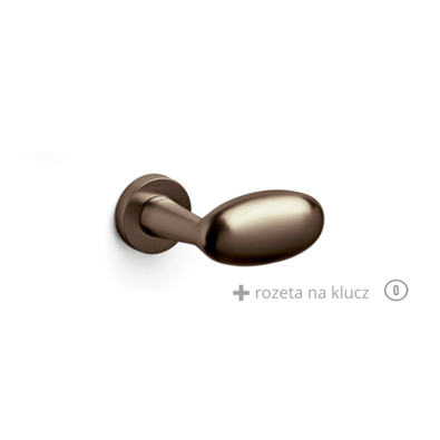 Klamka Olivari Blindo brąz satyna + rozeta na klucz