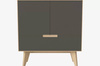 Komoda Bolia New Mood highboard - zielony/dąb bielony