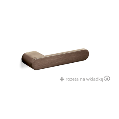 Klamka Olivari Radial brąz satyna + rozeta na wkładkę