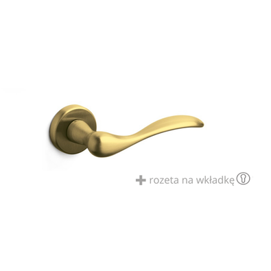 Klamka Olivari Siena złoty satyna + rozeta na wkładkę
