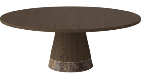 Stolik kawowy Bolia Piro Coffee Table Ø90cm ciemny dąb fornir / marmur