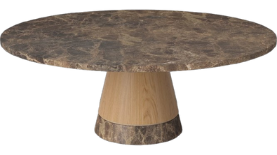 Stolik kawowy Bolia Piro Coffee Table Ø90cm dąb / marmur