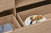 Komoda Bolia New Mood highboard - zielony/dąb bielony