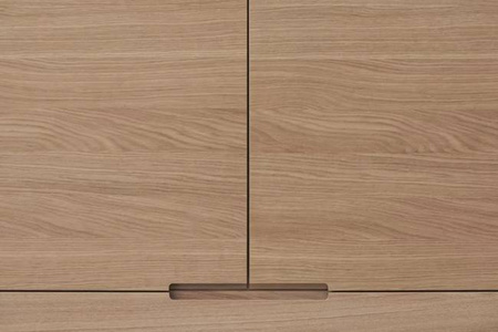 Komoda Bolia New Mood highboard - zielony/dąb bielony