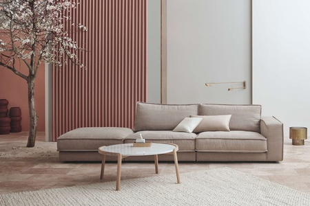 Stolik kawowy Bolia Mix Coffee table Ø94cm - biały marmur