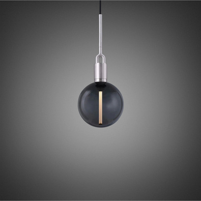 Lampa wisząca Buster+Punch Forked Pendant Globe Smoked Medium srebrna/przydymiony