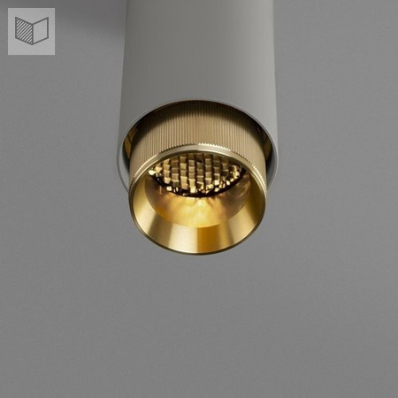 Lampa wisząca Buster + Punch Exhaust linear szary/złoty