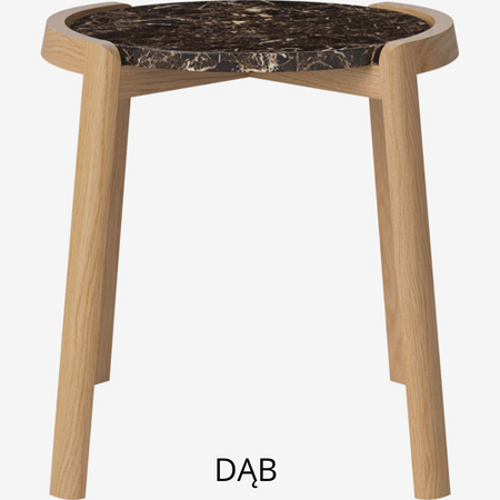Stolik kawowy Bolia Mix Coffee table Ø46cm - brązowy marmur