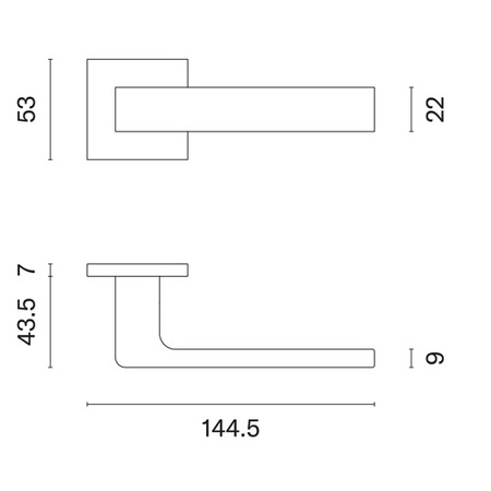 Klamka Aprile Sulla slim 7mm - chrom szczotkowany