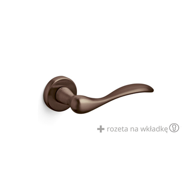 Klamka Olivari Siena brąz satyna + rozeta na wkładkę