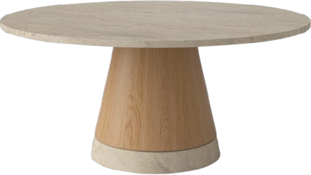 Stolik kawowy Bolia Piro Coffee Table Ø90cm dąb / trawertyn