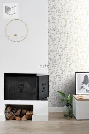 Tapeta Esta Home Black&White with a splash of gold - 139146