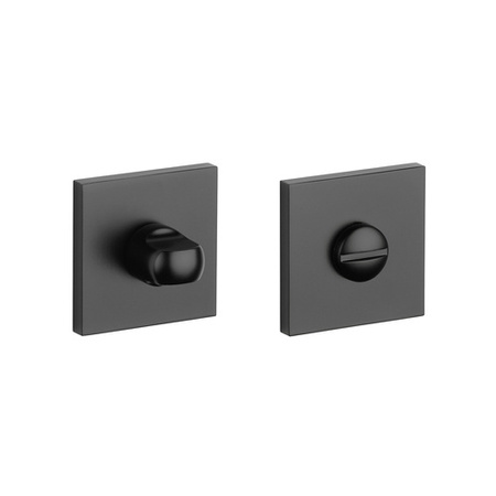 Rozeta APRILE Q SLIM 7MM BLACK - czarny matowy WC 4x4